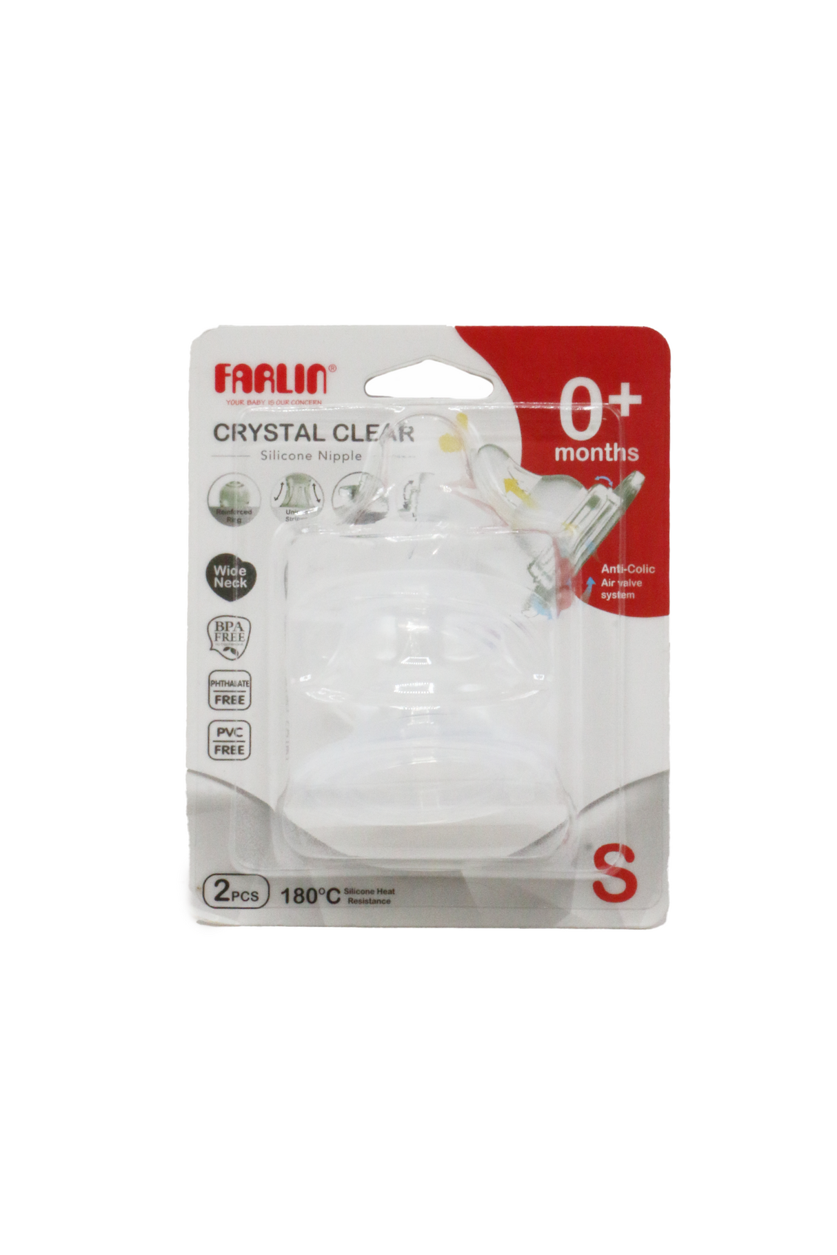 farlin nipple wide neck 0 month+ 2pc taiwan 22005