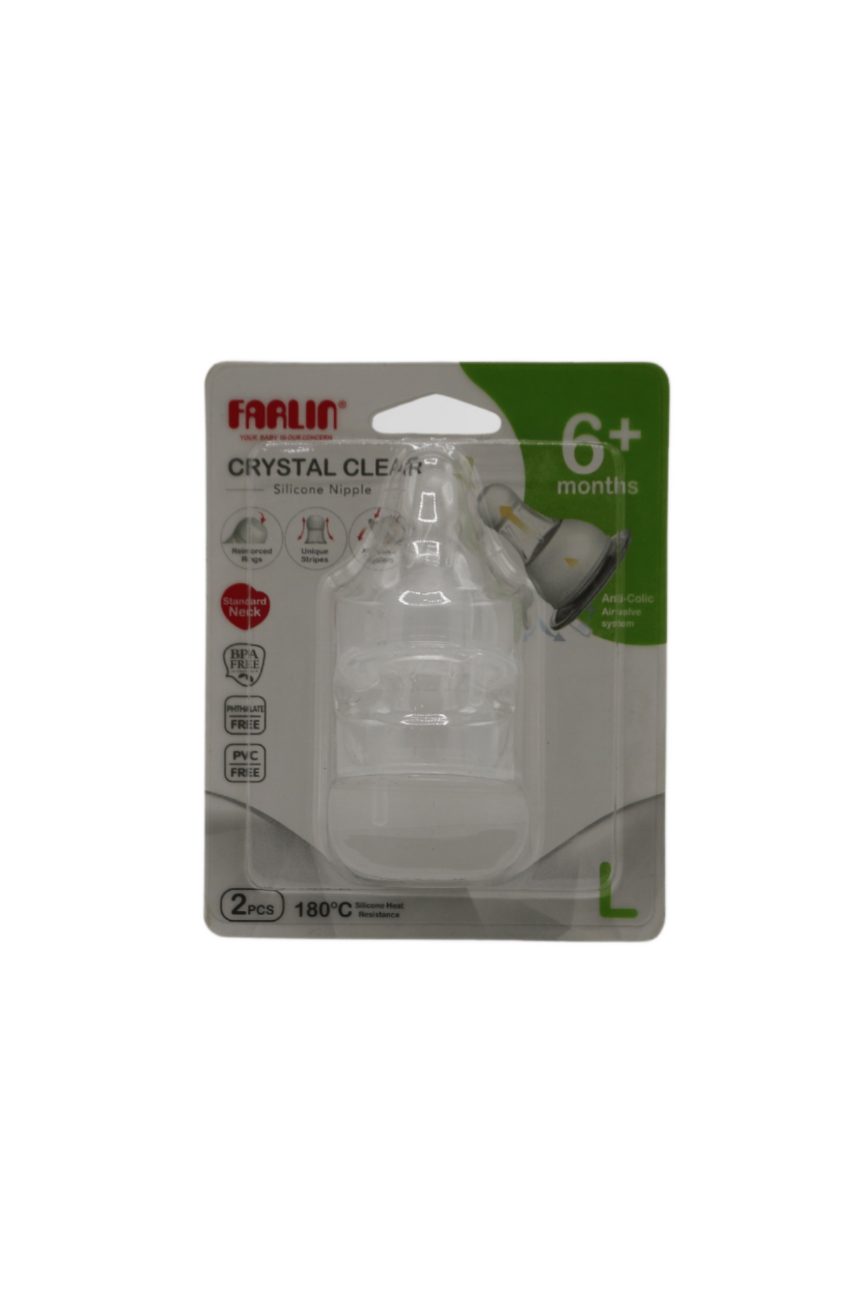 farlin nipple 6m+ 2pc ac-21011-l