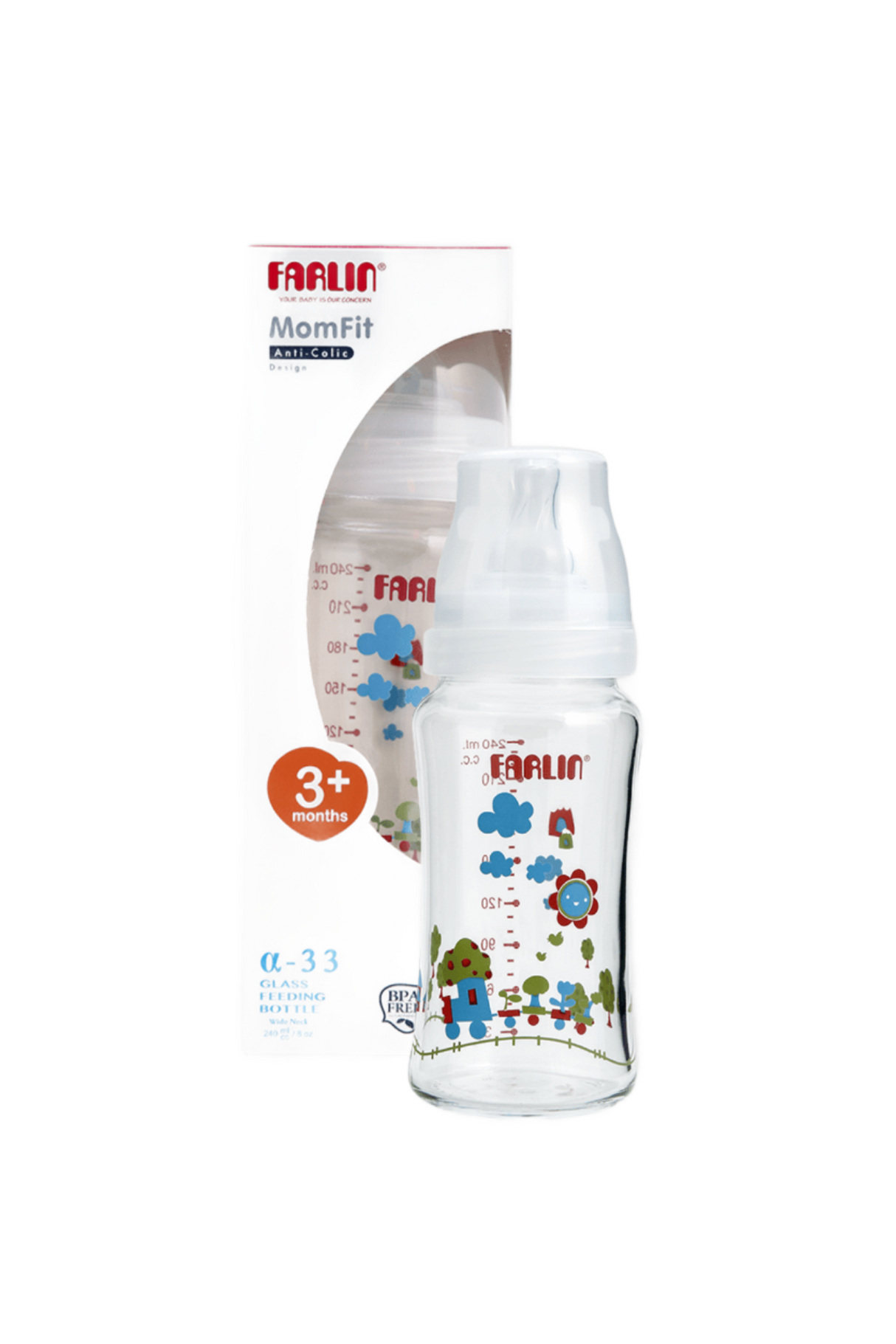 farlin glass feeder 240ml taiwan b001-24