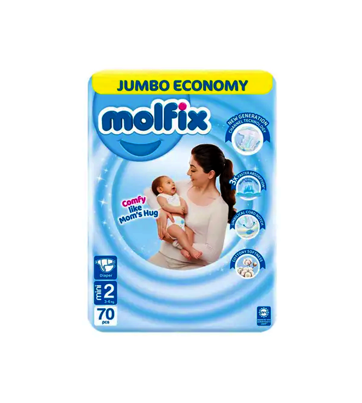 molfix diaper jumbo pack mini s-2 70pc