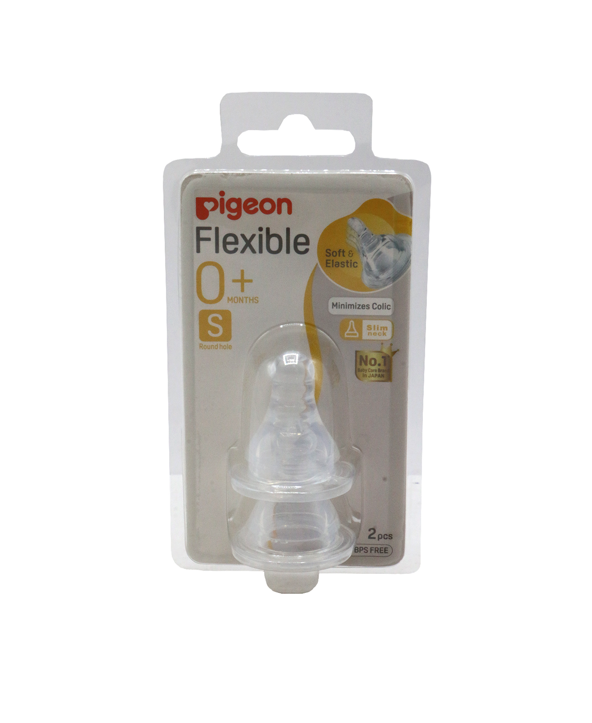 pigeon nipple flexible 0m+ 2pc 78483
