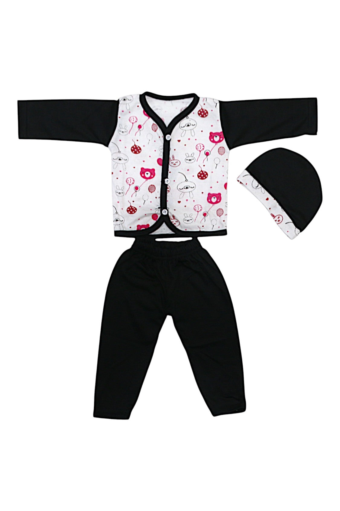 new born baby suit 2pc different print