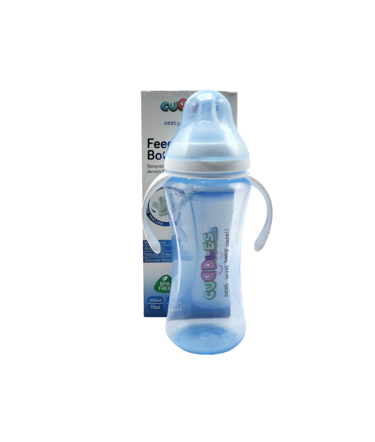 cuddles feeder blue 330ml cfbb001/04