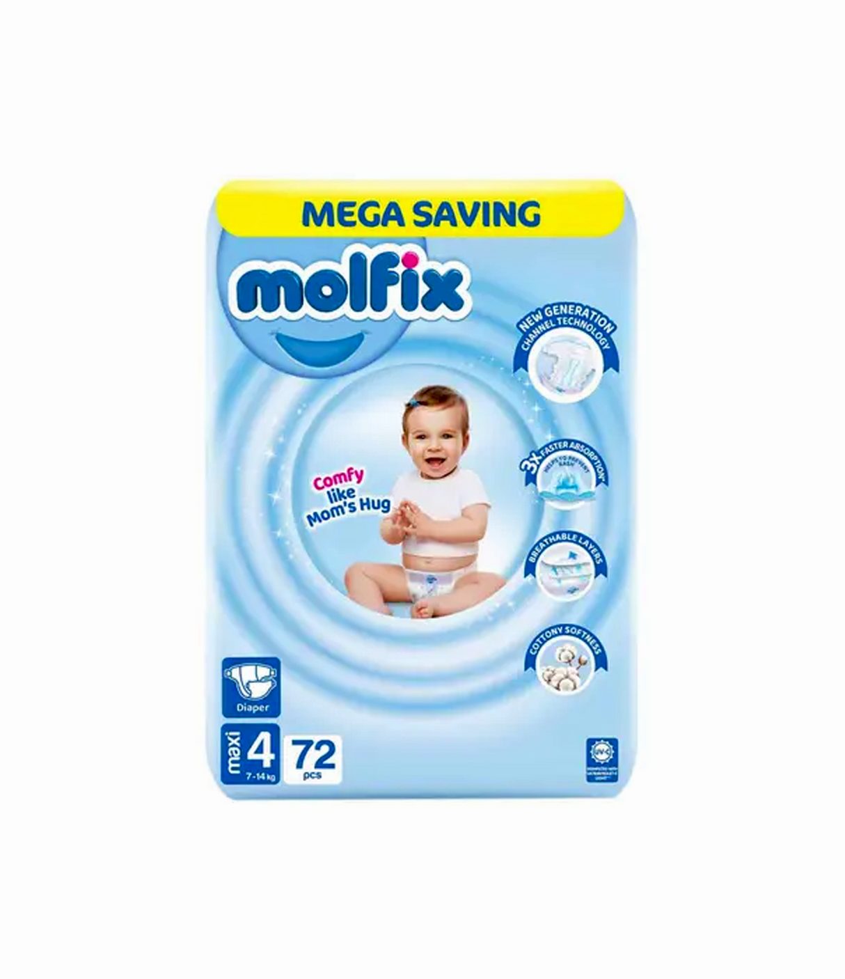 molfix diaper mega maxi 4 72pc