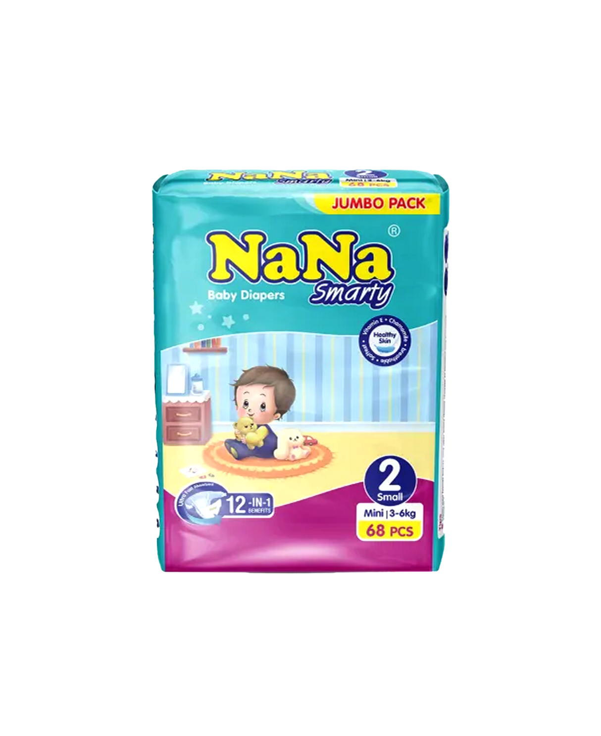 nana diapers jumbo pack s-2 68pc