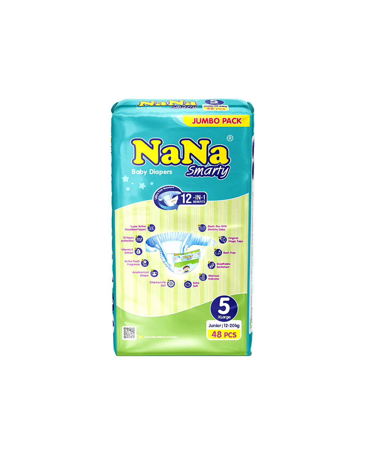 nana diapers jumbo pack xl5 48pc