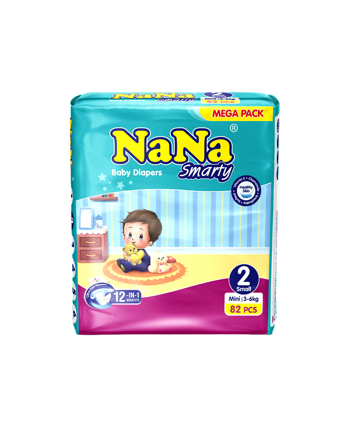 nana diapers mega pack s2 82pc
