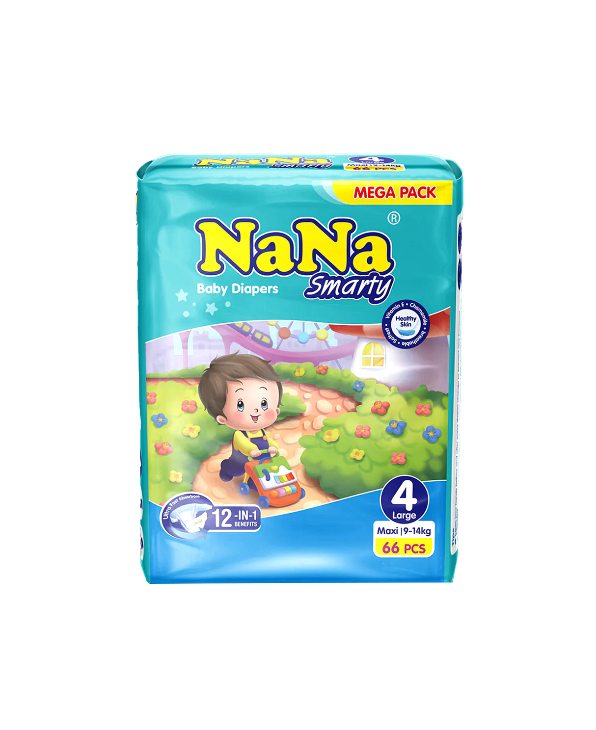 nana diapers mega pack l4 66pc