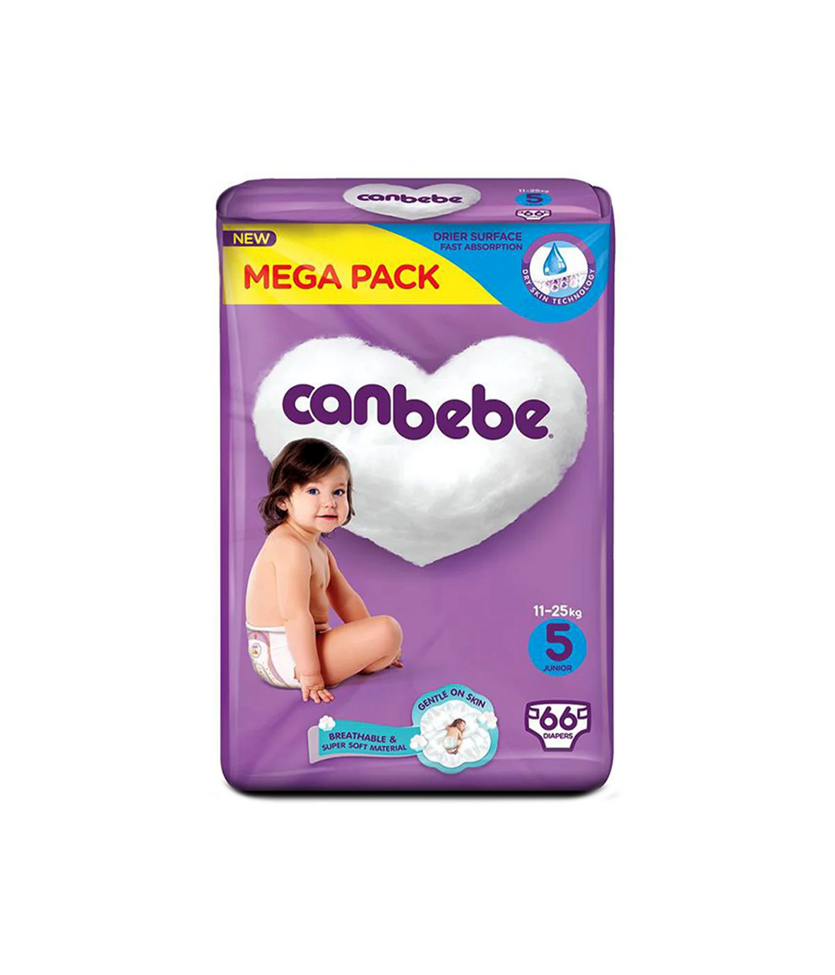 canbebe diapers mega pack junior 5 66pc