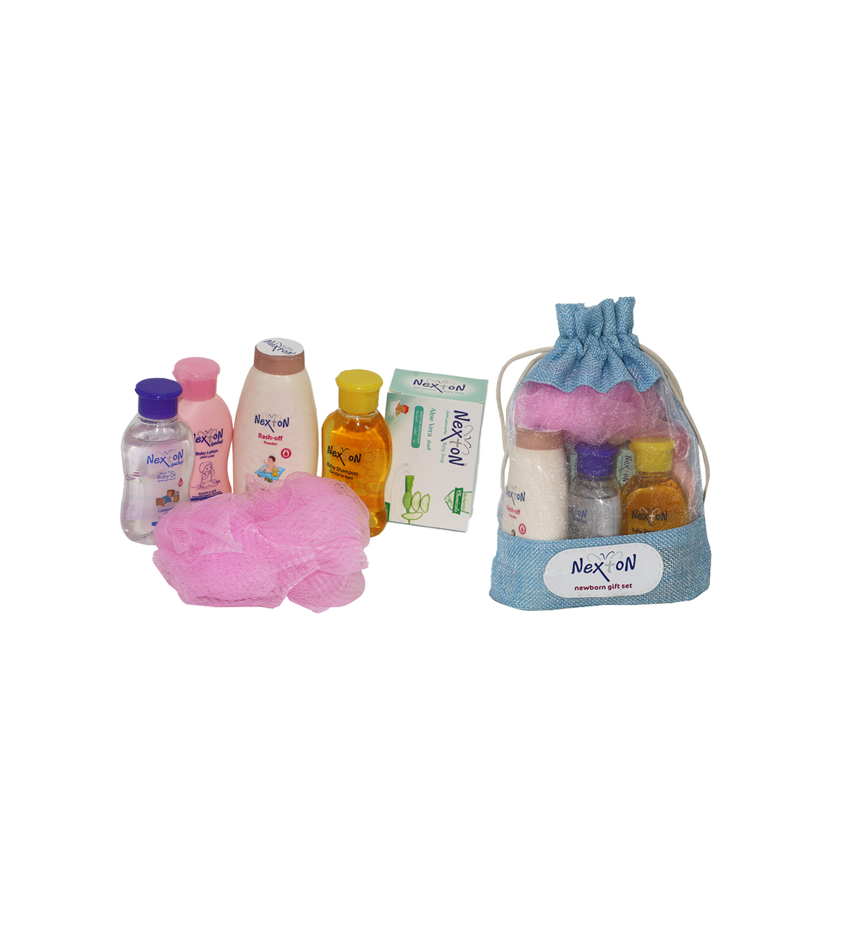 nexton gift set pouch new born small 6pc d038