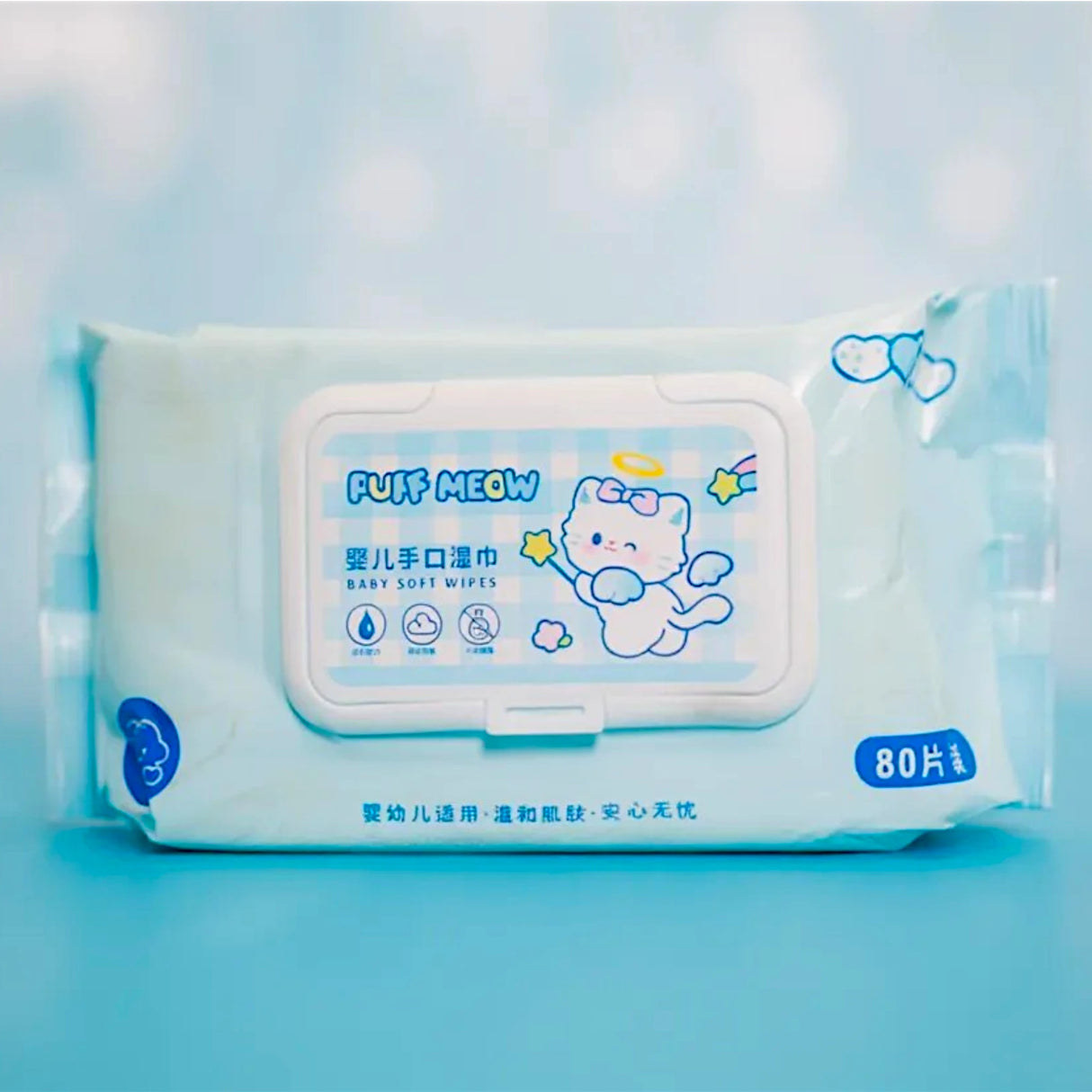 puff meow baby wipes 80pc 110577 china