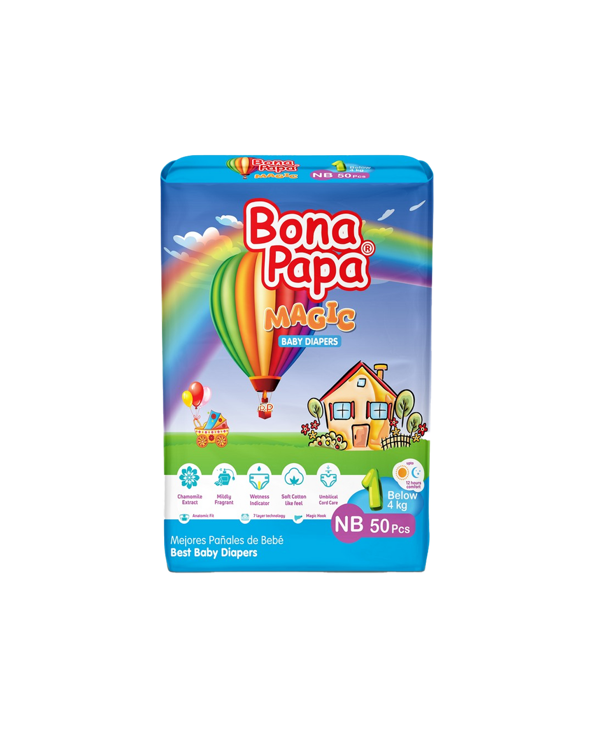 bona papa diapers economy nb 50pc