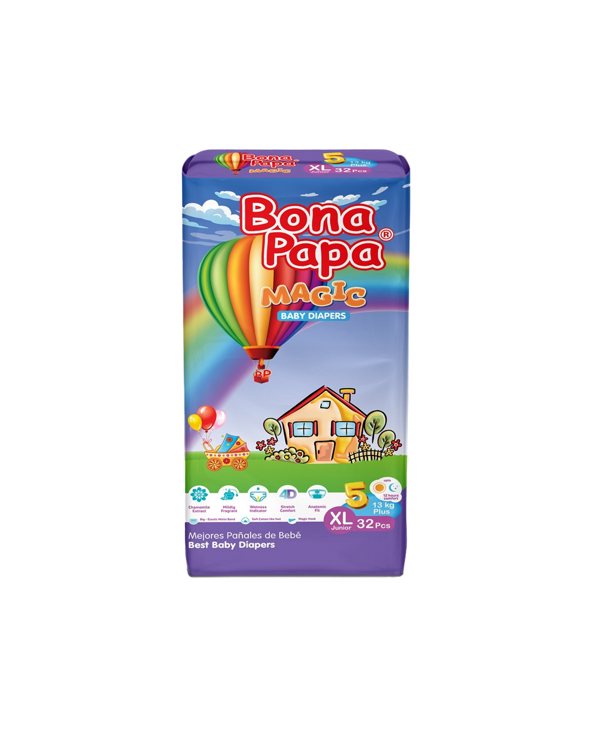 bona papa diapers economy xl junior 32pc