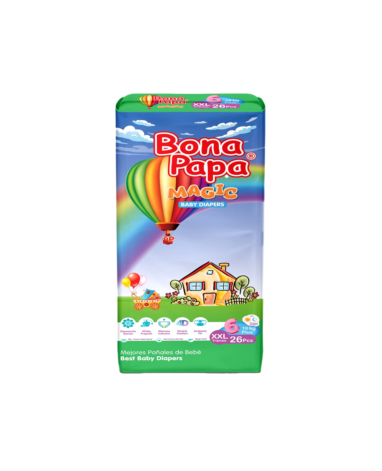 bona papa diapers economy xxl-6 26pc