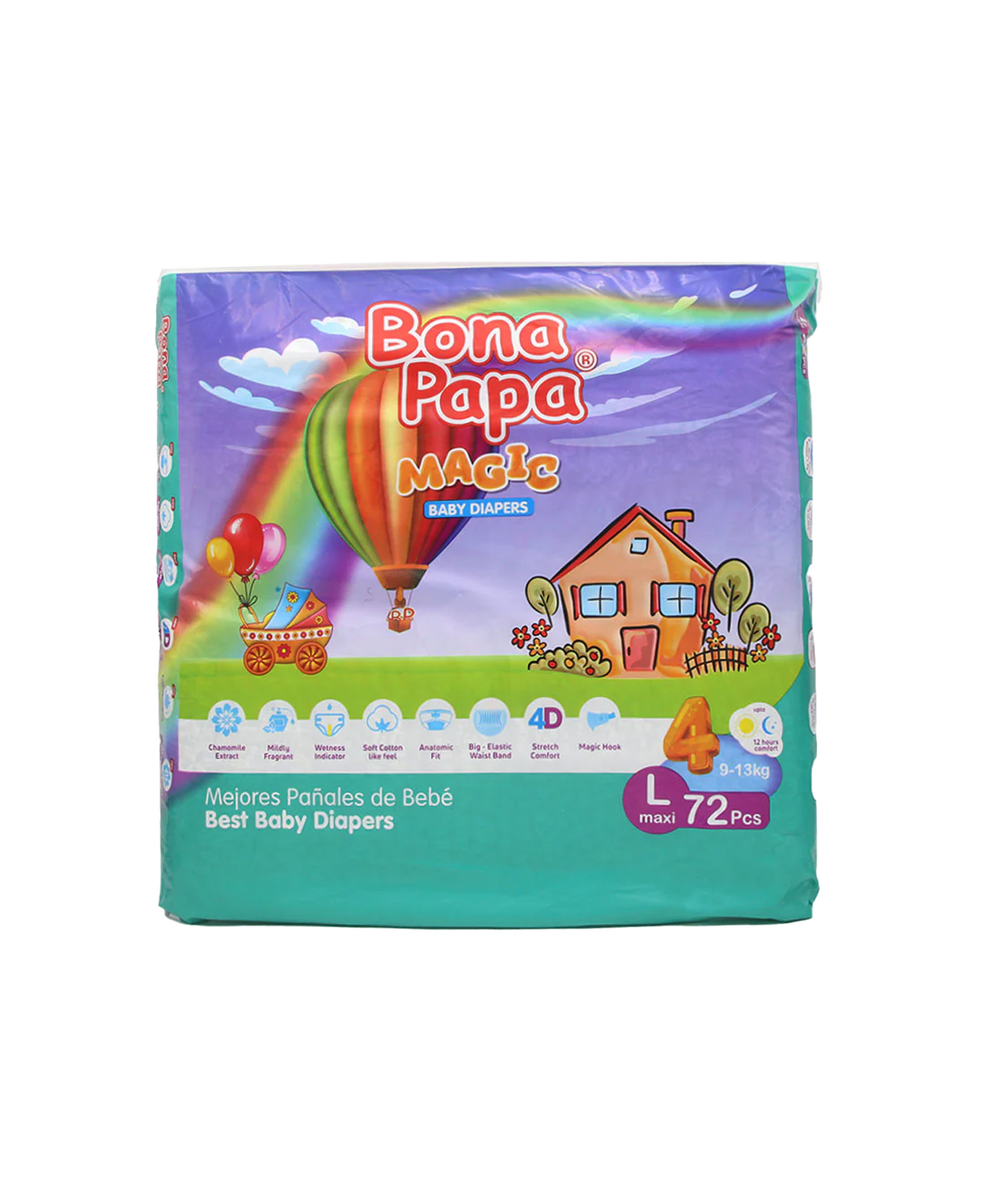 bona papa diapers mega l maxi 72pc