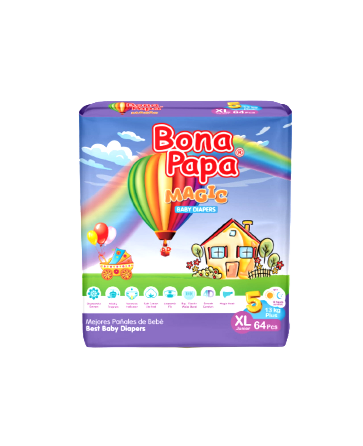 bona papa diapers mega xl junior 64pc