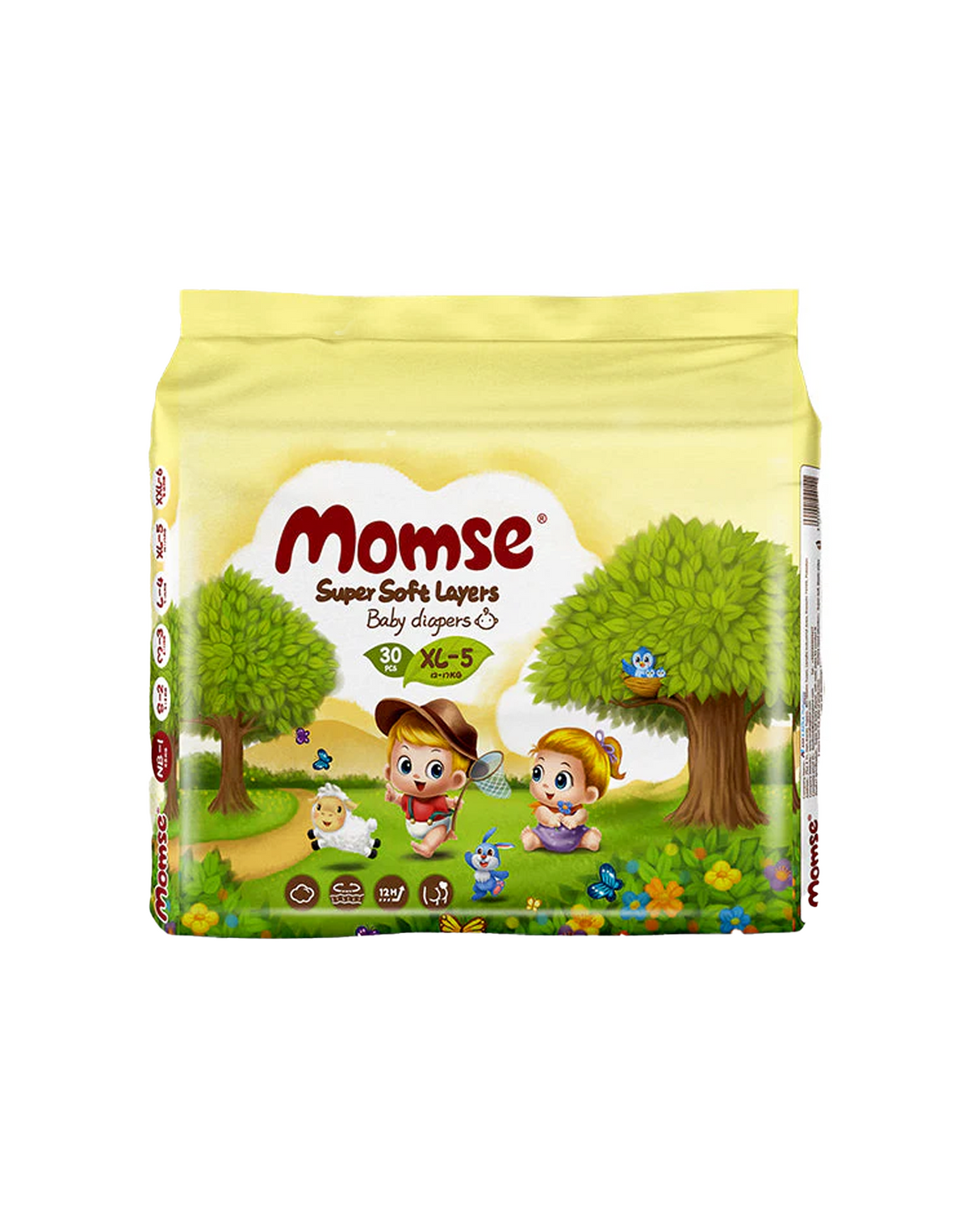 momse diapers economy pack xl-5 30pc
