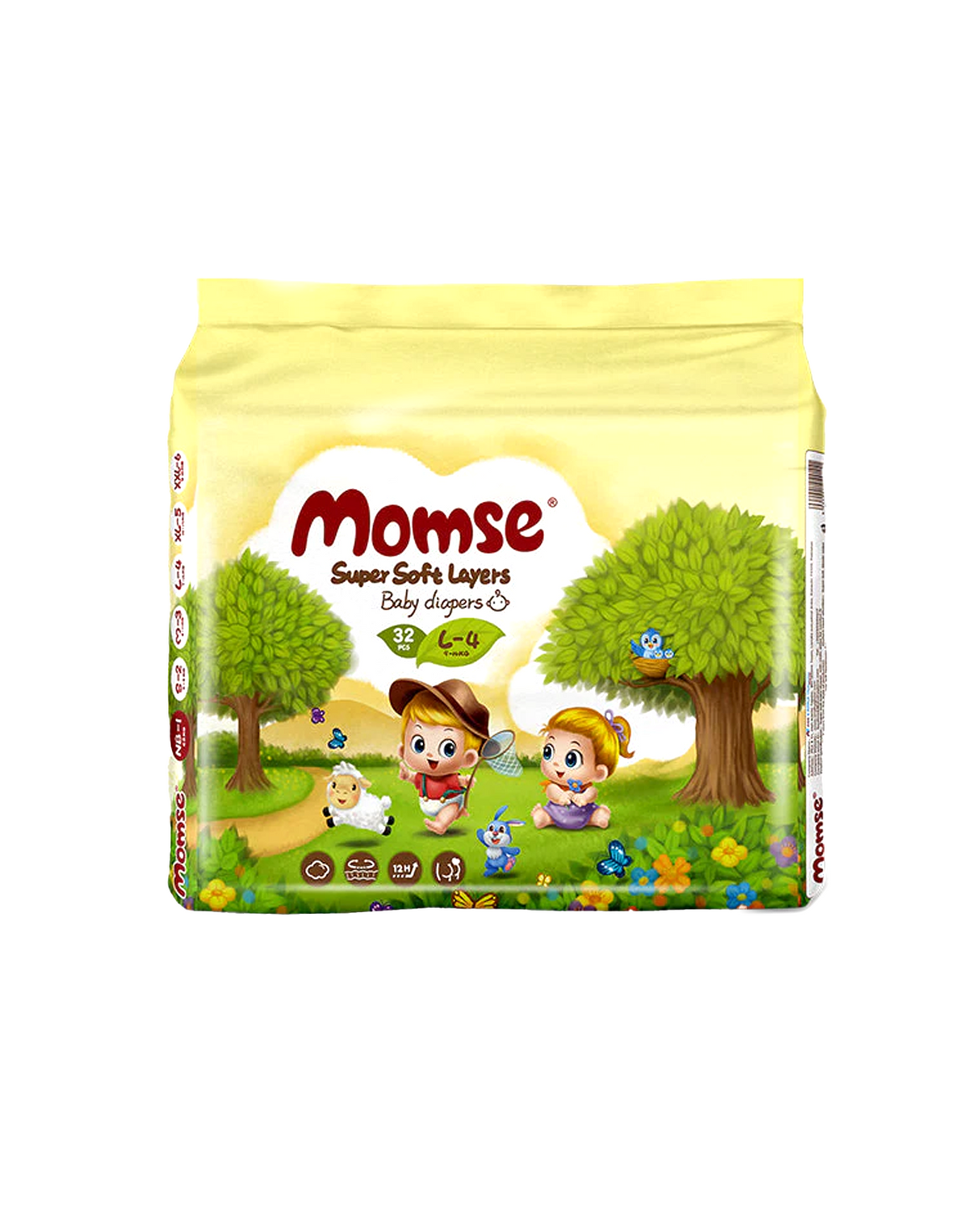 momse diapers economy pack l-4 32pc