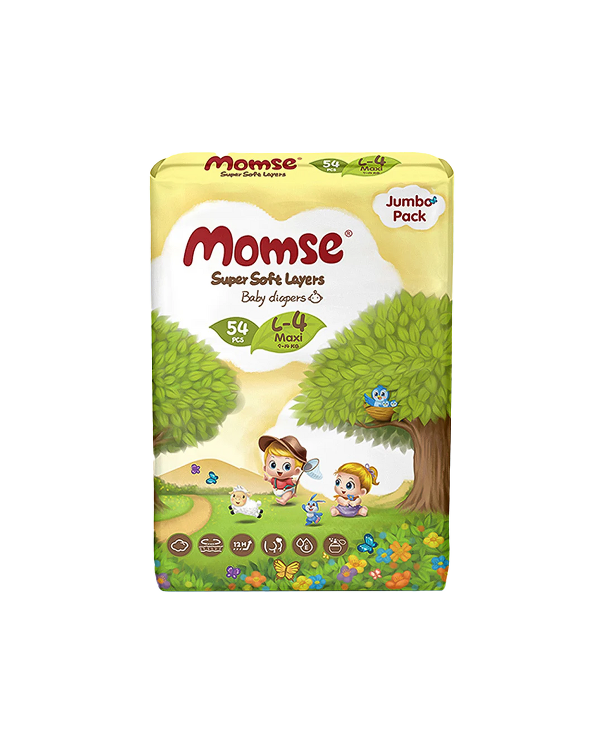 momse diaper jumbo pack l-4 50pc