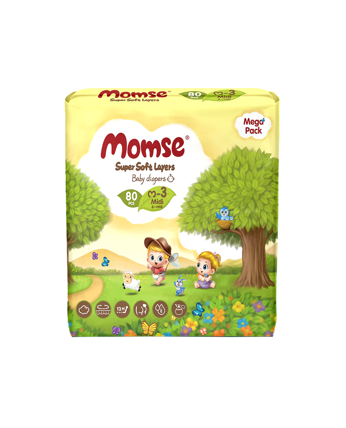 momse diaper midi mega pack m-3 80pc
