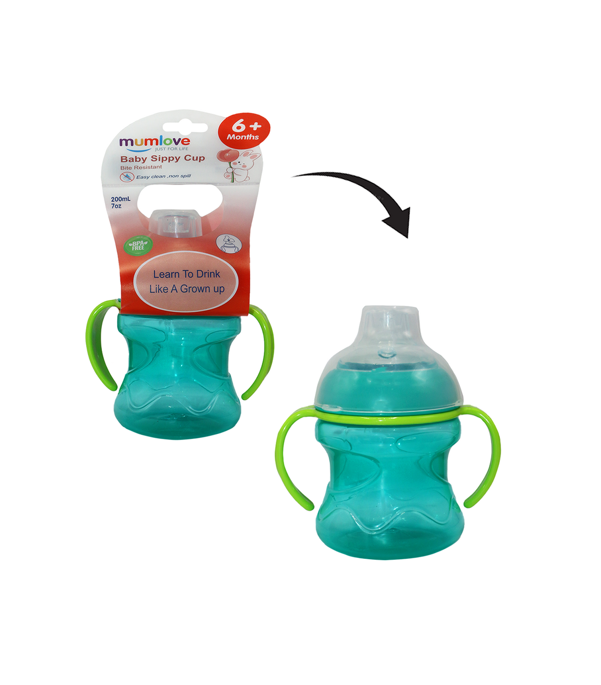 mumlove plastic sippy cup 200ml china c-2