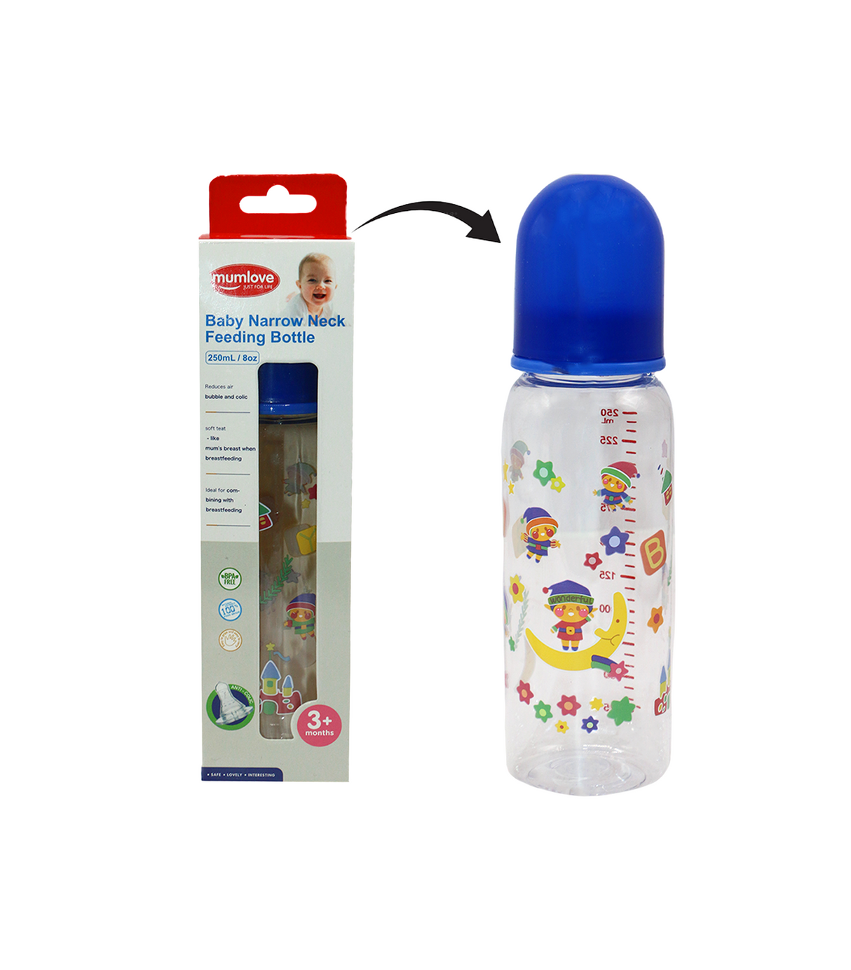 mumlove plastic feeder 250ml china fb-8