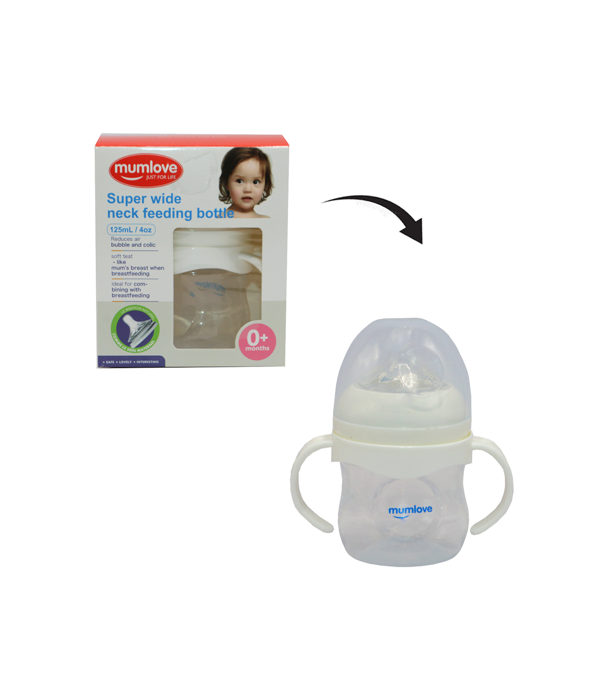 mumlove plastic feeder 125ml china fb-1-h