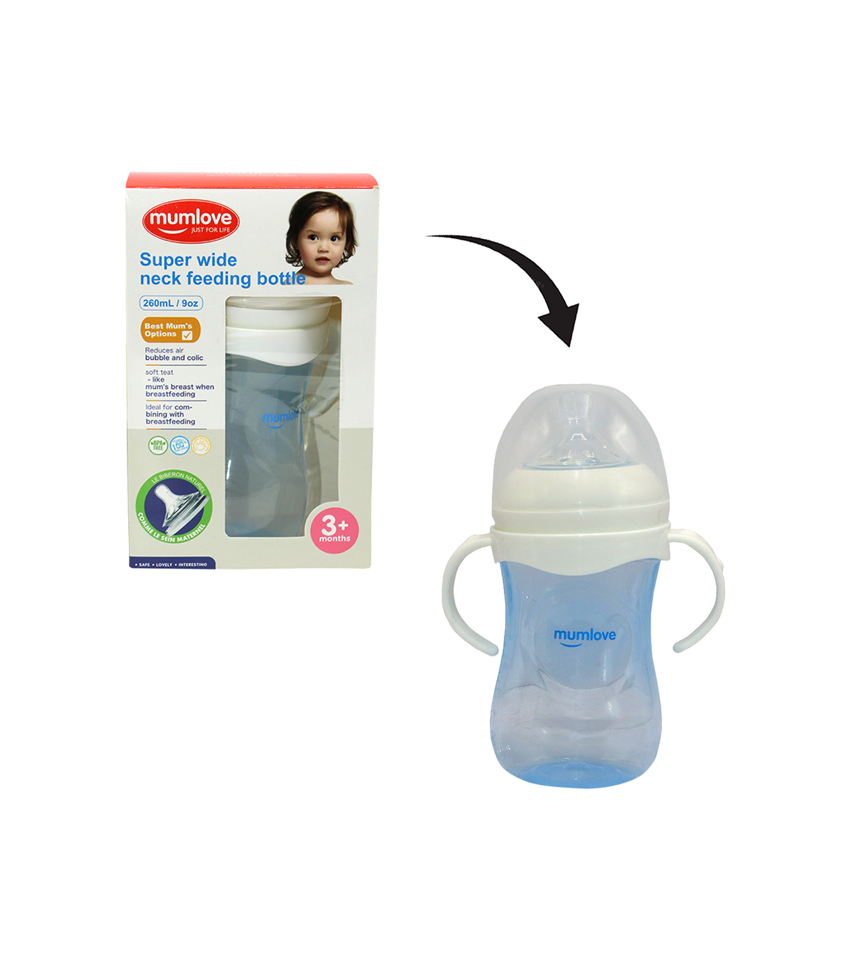 mumlove plastic feeder 260ml china fb-2-h