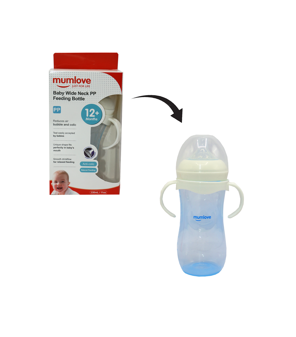 mumlove plastic feeder 330ml china fb-3-h
