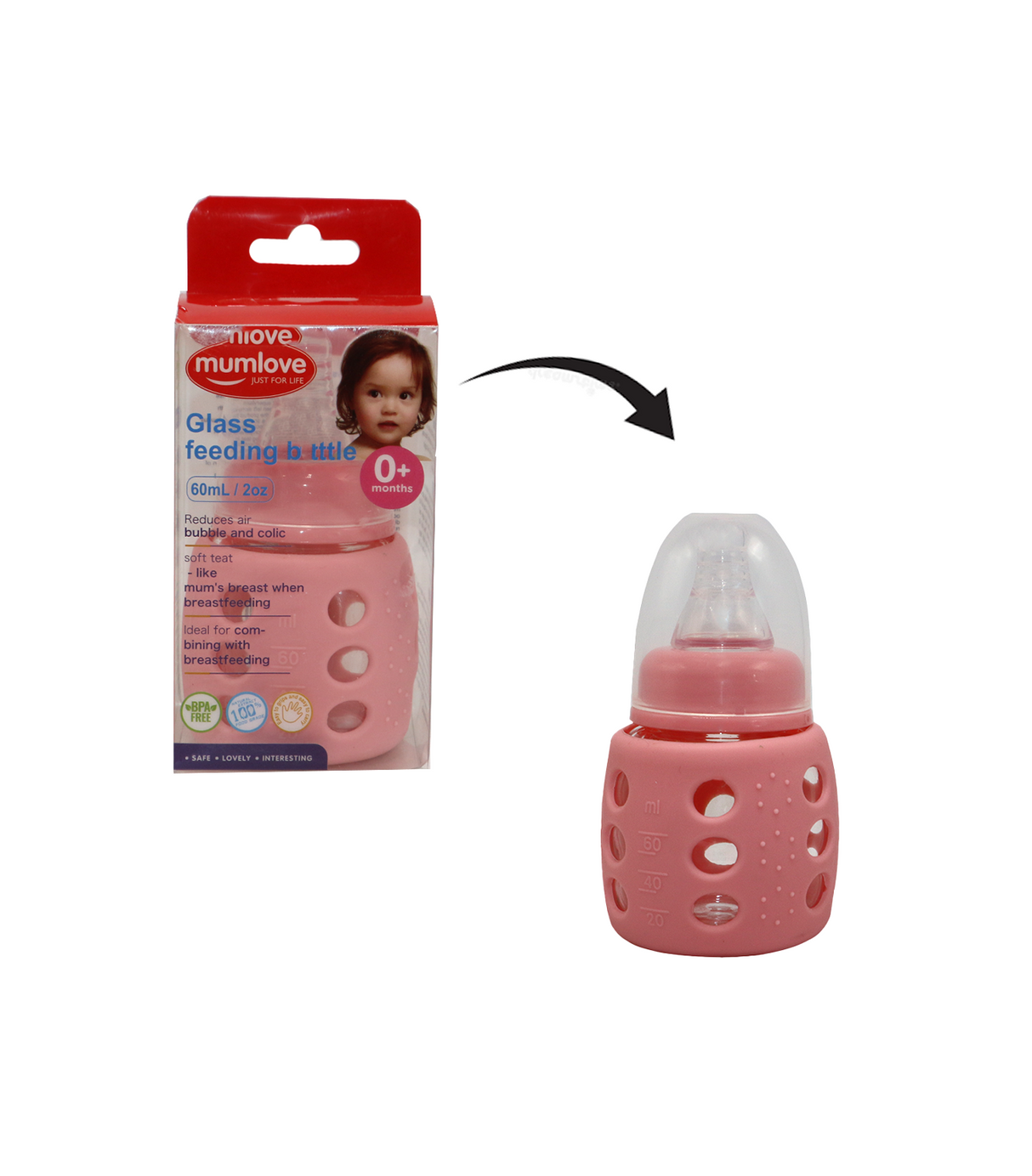 mumlove glass feeder 60ml china b1376
