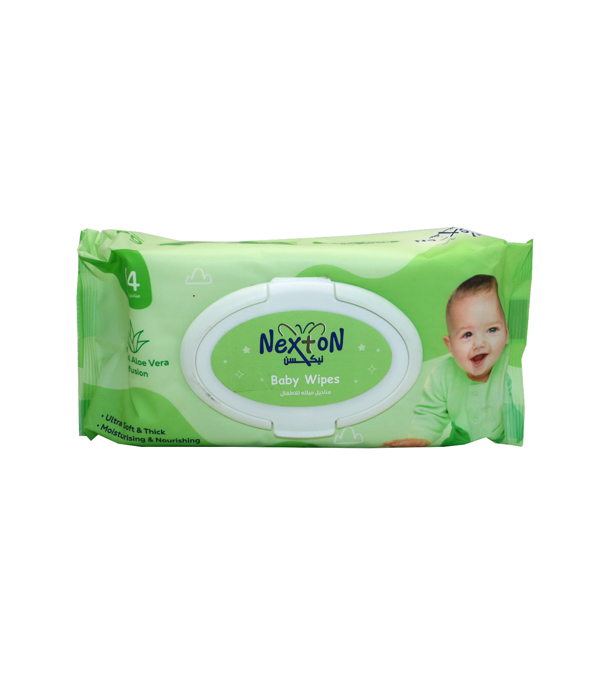 nexton baby wipes aloe vera 64pc