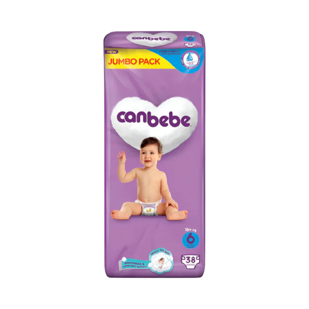 canbebe diaper jumbo pack xl-6 38pc