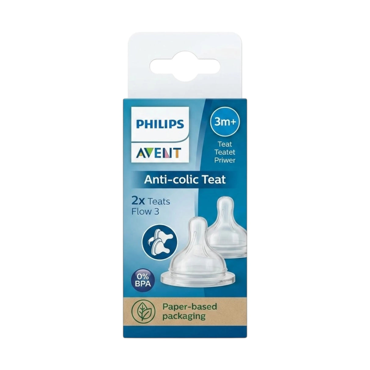 avent anti colic nipple 2pc 3m+ scy763/02