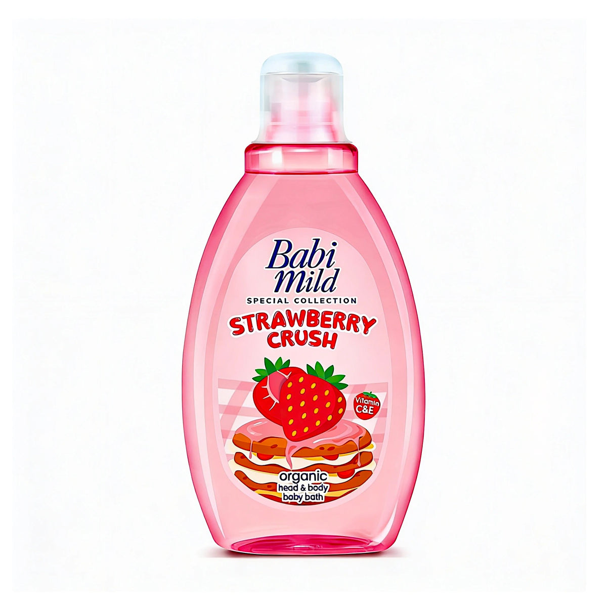 babi mild baby bath strawberry crush organic  180ml