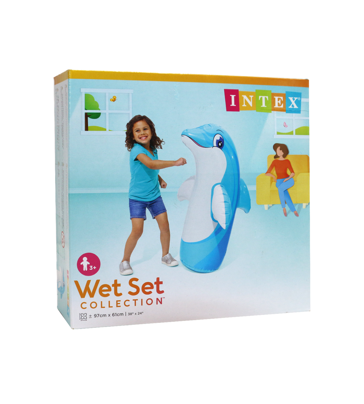 intex rolly polly inflatable 37"x24" 44670