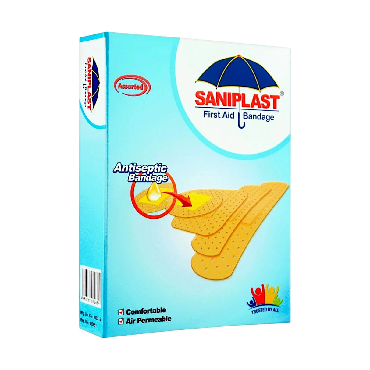 saniplast first aid bandage medium 20p 1s