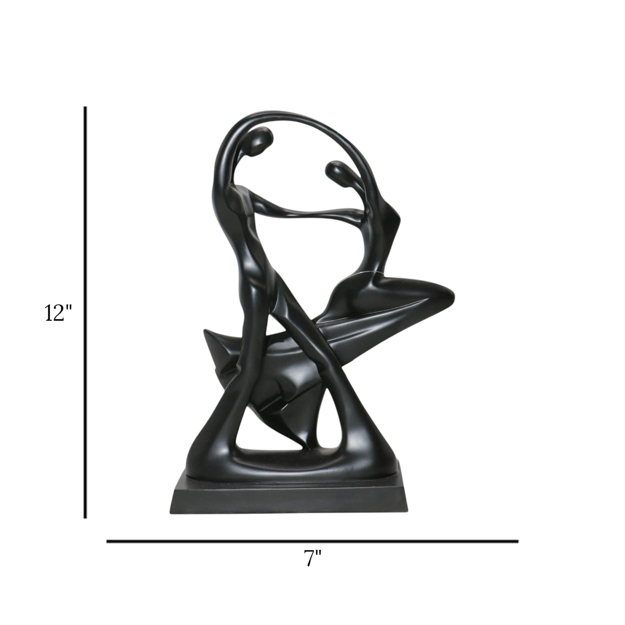 statue dancing couple black 12''x7'' china