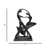 statue dancing couple black 12''x7'' china