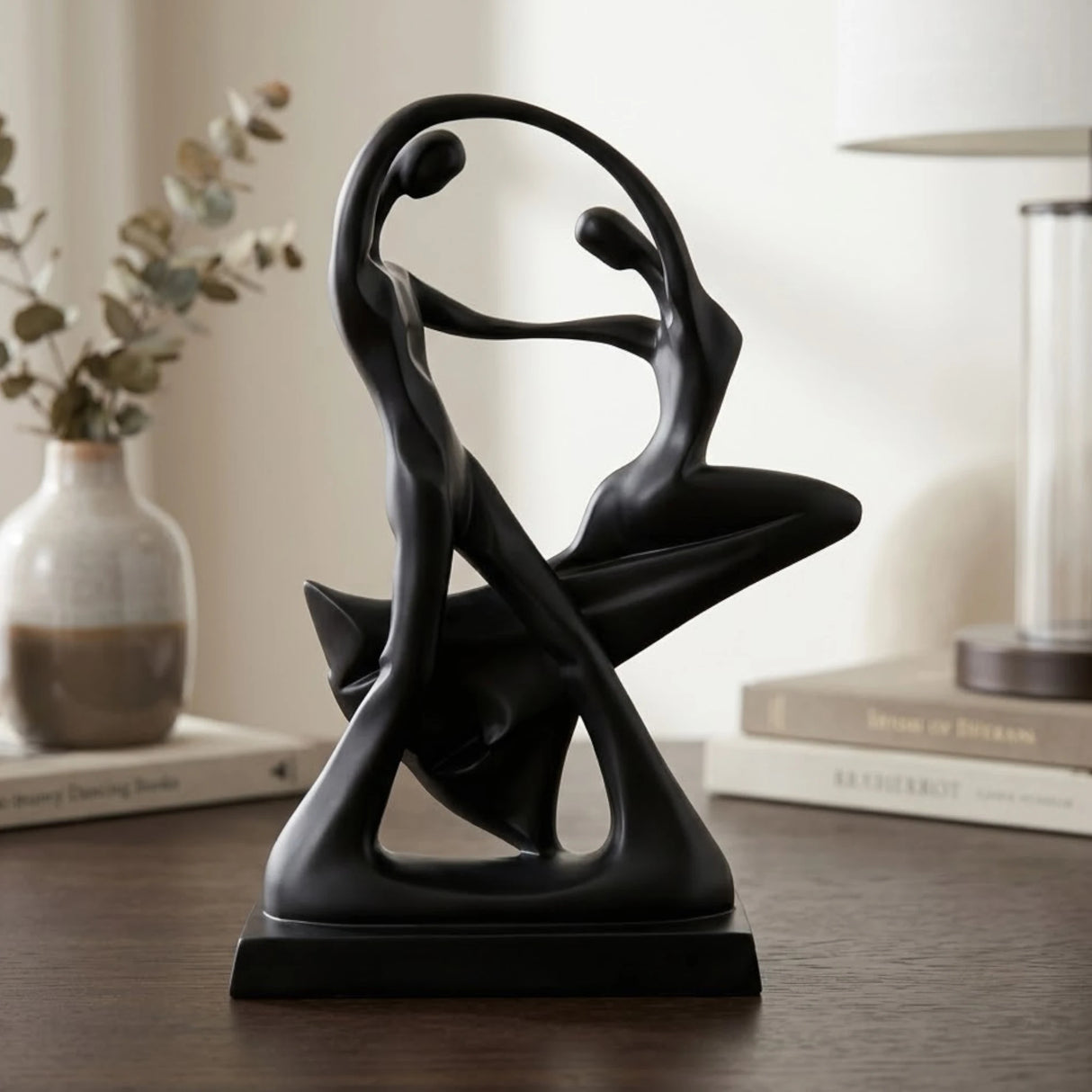 statue dancing couple black 12''x7'' china