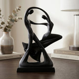 statue dancing couple black 12''x7'' china