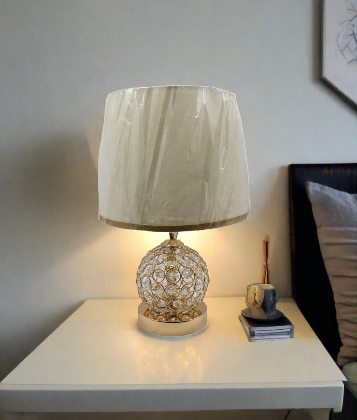 table lamp fancy 14.75"x10" china d396