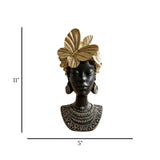 statue face butterfly black & golden 11''x5'' china