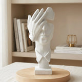 statue thinker face white 10''x3'' china