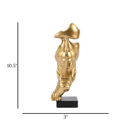 statue silent thinker golden 10.5''x3'' china3
