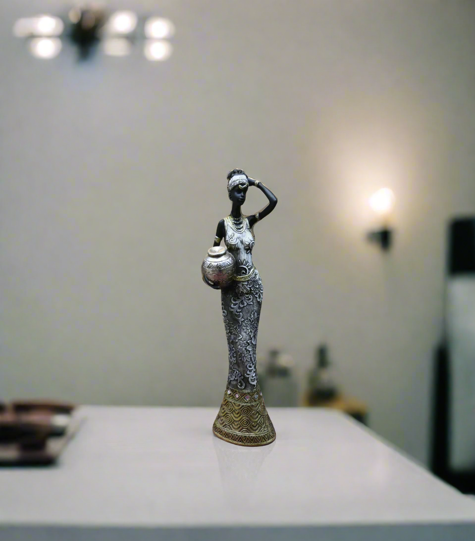 435-271 statue african lady 7348