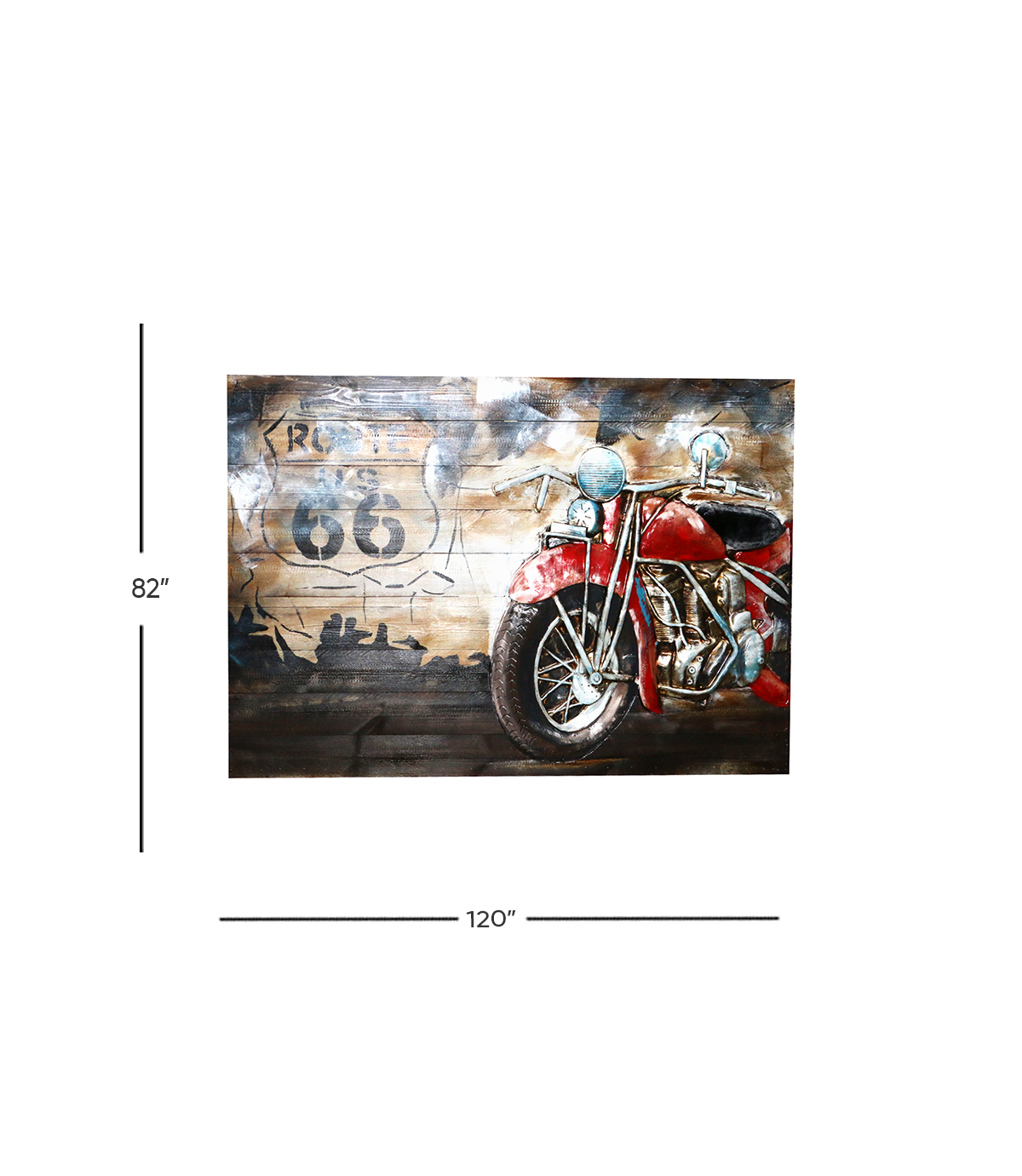 3d wood art scenery bike 82x120cm china 1821