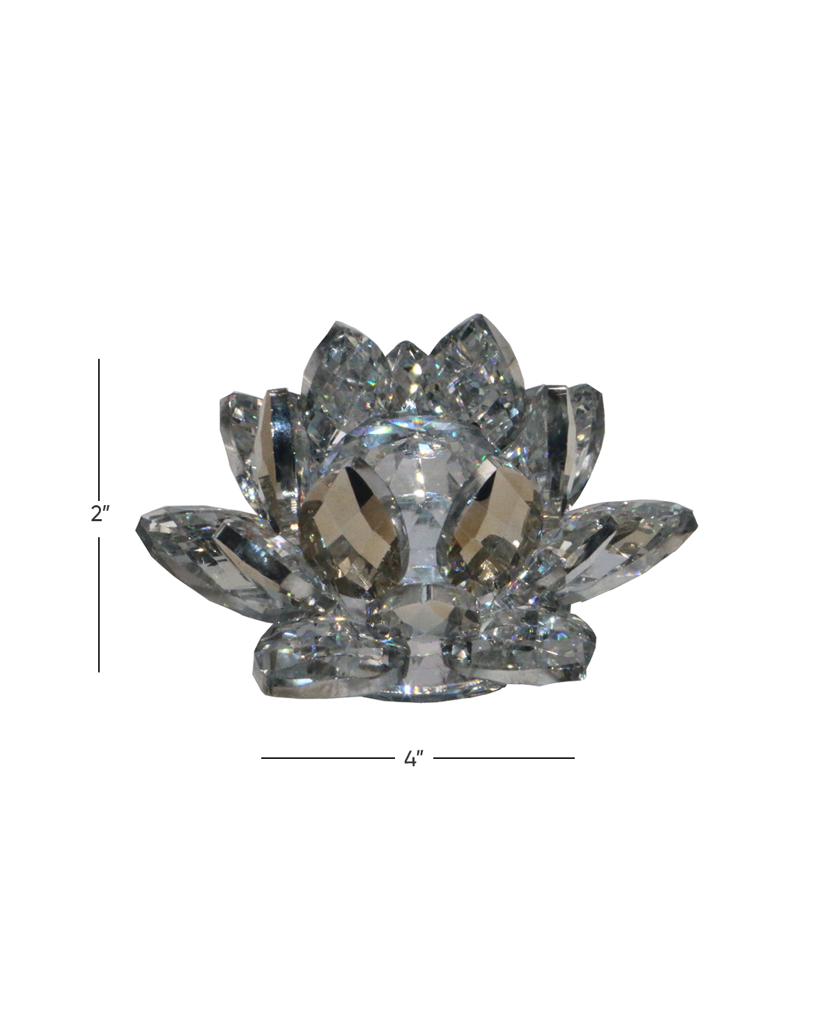 crystal flower lotus 2"x4" china d805