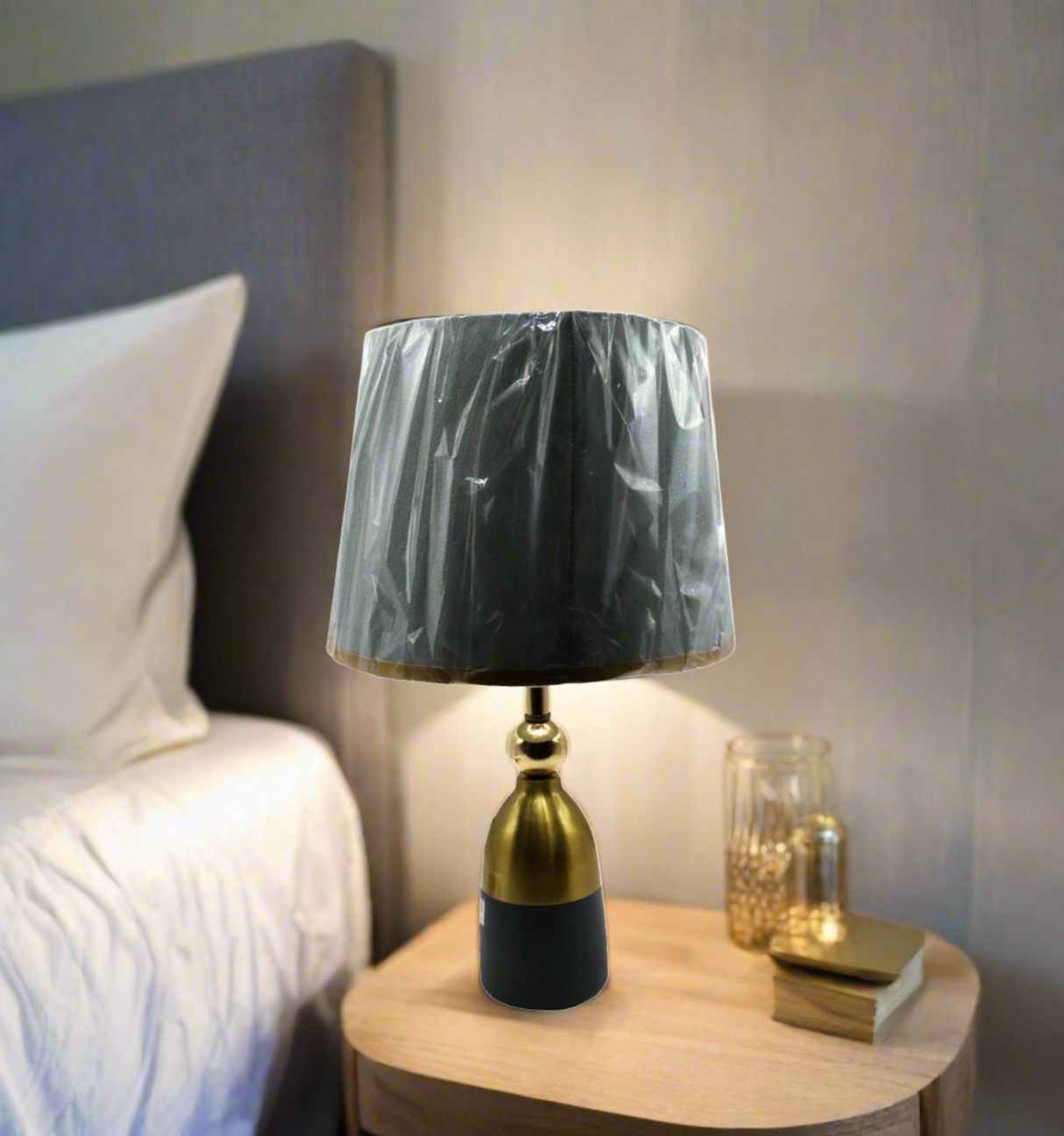 table lamp metal 17.5"x10 china d756