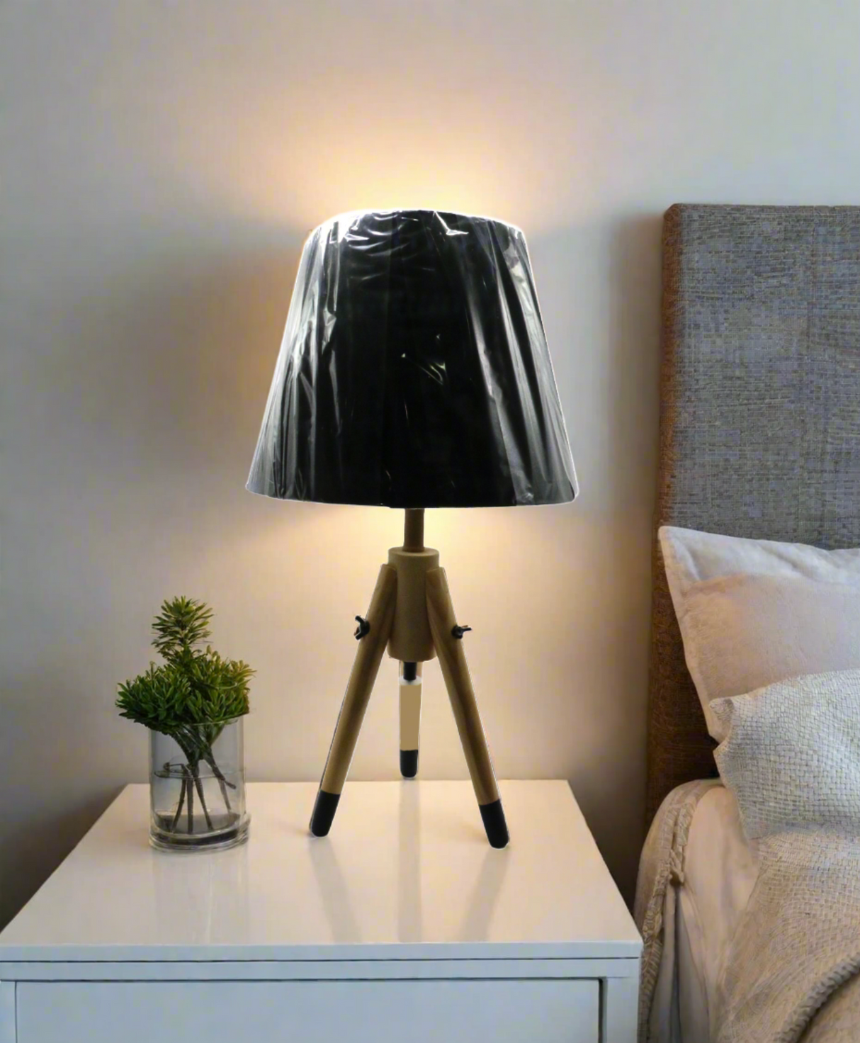 table lamp wood 20.75"x11" china d786