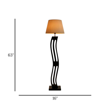 floor lamp wood wicket 63"x16"